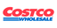 Costco Wholesale logo with red and blue text on a white background