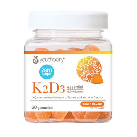 31002270 Youtheory K2D3 Gummies - Zero Sugar, Peach, 60 ct 31002270_MAIN