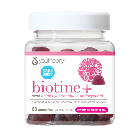 31002273 Youtheory Biotin+ Gummies - Zero Sugar, Watermelon, 60 ct 31002273_MAIN2