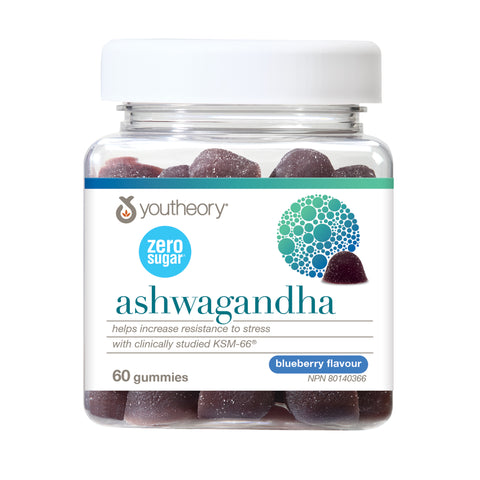 31002295 Youtheory Ashwagandha Gummies Zero Sugar 2,400 mg, Blueberry, 60 ct 31002295_MAIN