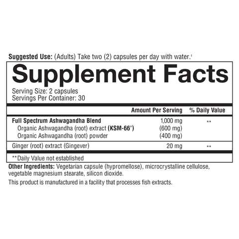 ASH.00758 Youtheory Ashwagandha 60 Capsules ASH