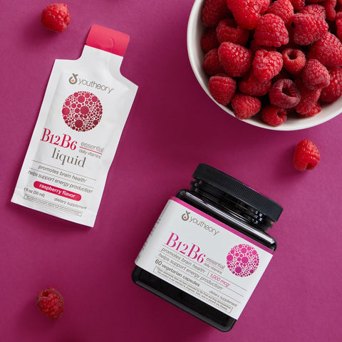 Image of B12B6 Capsules On Colourful Background