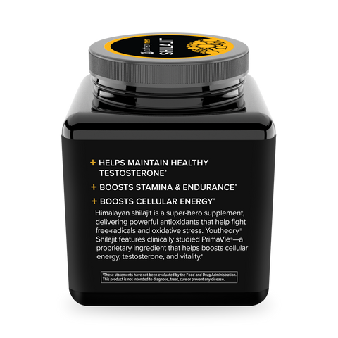 Image of the right side of youtheory Mens Shilajit Bottle