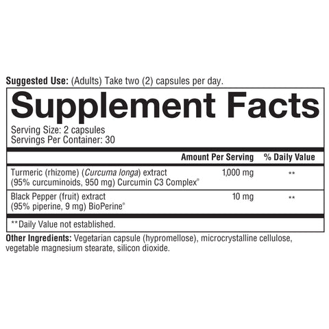 TX.00714 Youtheory Turmeric Extra Strength 60 Capsules TX
