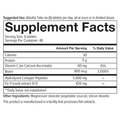 ACM.00351 Youtheory Mens Collagen 290 Tablets Nutrition Facts Panel