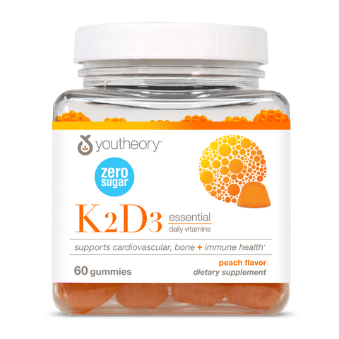 K2D3G.92033 Youtheory Vitamin K2D3 Gummy Peach Flavor 60 Gummies Product Main Image