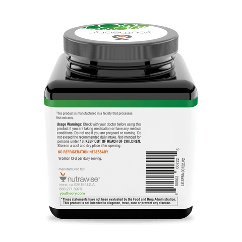 SPBA.00722 Youtheory Spore Probiotic 60 Capsules Product Image - Back