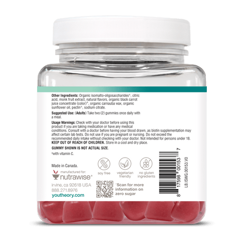 ISWG.00153.BTL Irish Sea Moss Zero Sugar Gummies Product Image - Back
