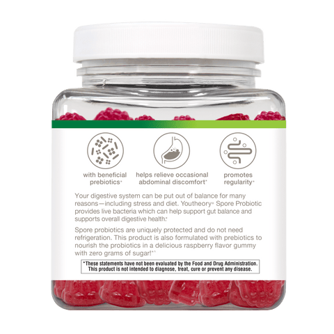 SPBG.00135.BTL Youtheory Spore Probiotic Gummy Gummies Product Image - Left