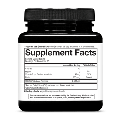 CC.00106 Youtheory Concentrated Effect Collagen with Verisol 75 Tablets Product Image - Right