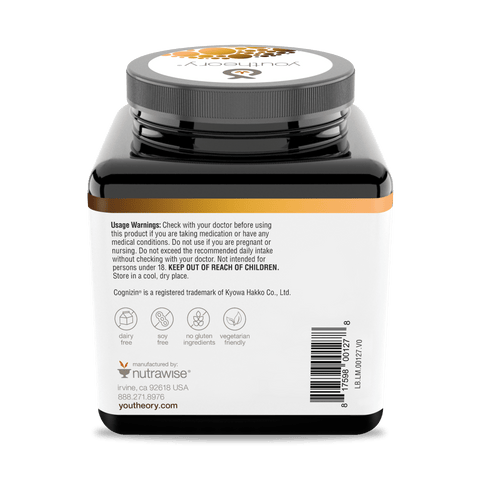 LM.00127.BTL Youtheory Lion's Mane + Capsules Product Image - Back