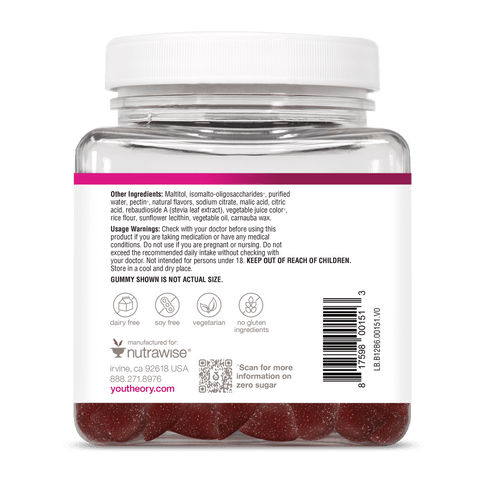 B12B6G.00151 Youtheory Vitamin B12B6 Gummy Gummies Product Image - Back