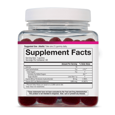 B12B6G.92032 Youtheory B12B6 Zero Sugar Gummies 60ct Product Image - Right