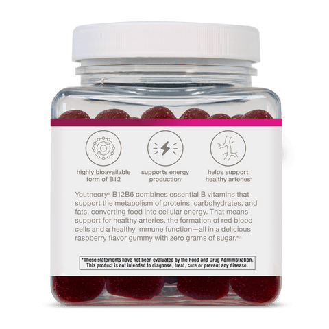B12B6G.92032 Youtheory B12B6 Zero Sugar Gummies 60ct Product Image - Left