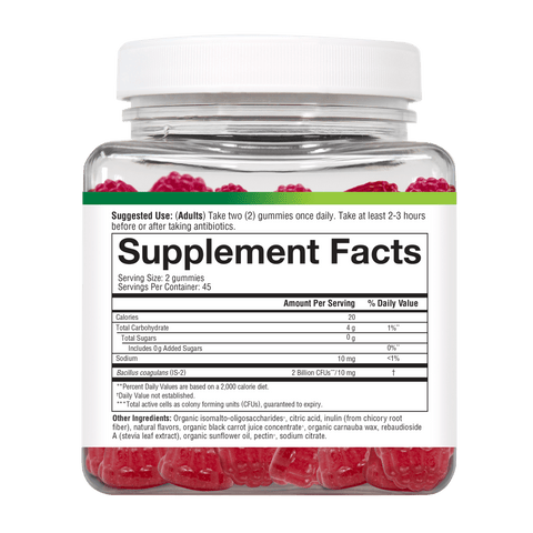 SPBG.00135.BTL Youtheory Spore Probiotic Gummy Gummies Product Image - Right
