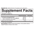 ASH.00758.BTL Youtheory Ashwagandha Capsules Product Image - Nutrition Panel