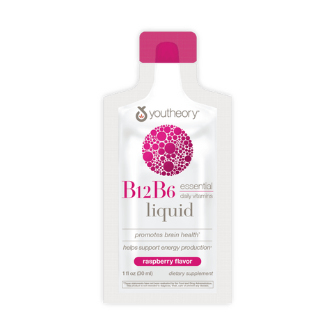 CTN.B12B6L.92028 Youtheory B12B6 Liquid Berry Flavor 12 ct Contents Image