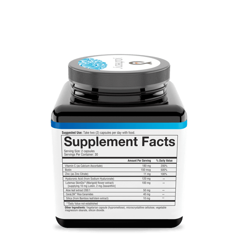 HYA.00323 Youtheory Hyaluronic Acid 120 Tablets Nutrition Facts Panel