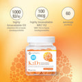31002270 Youtheory K2D3 Gummies - Zero Sugar, Peach, 60 ct Digital Shelf Image 5