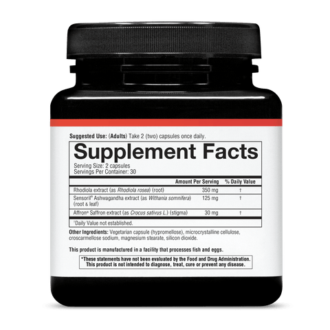 SA.00713 Youtheory Saffron 60 Capsules Nutrition Facts Panel