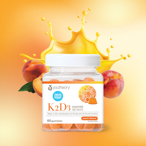 31002270 Youtheory K2D3 Gummies - Zero Sugar, Peach, 60 ct Digital Shelf Image 4