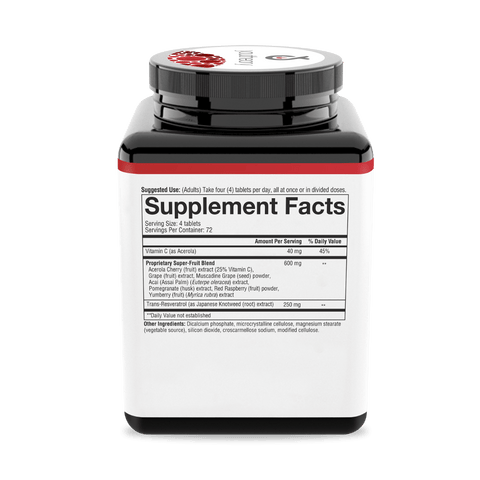 RS.00316 Youtheory Resveratrol 290 Tablets Product Image - Right