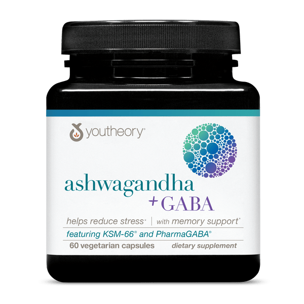 Youtheory Ashwagandha + GABA | Calm, Focus & Stress Support Youtheory Ashwagandha + GABA | Calm, Focus & Stress Support
