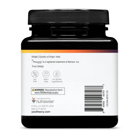 SHA.00757 Youtheory Shilajit 60 Capsules Product Image - Back