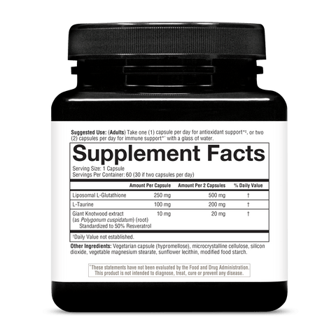 LPG.00171 Youtheory Liposomal Glutathione+ Nutrition Facts Panel Alt