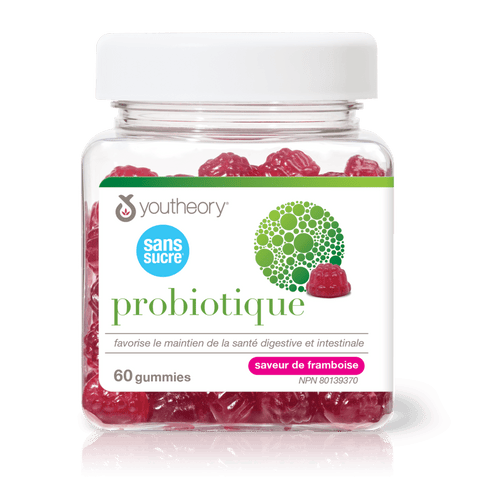 31002271 Youtheory Probiotic Gummies - Zero Sugar, Raspberry, 60 ct Product Main Image Alt