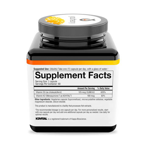 K2D3.92035 Youtheory K2D3 Capsules 60 Capsules Product Image - Right