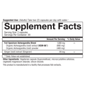ASH.00758 Youtheory Ashwagandha 60 Capsules Nutrition Facts Panel