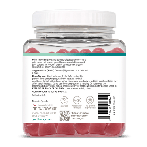 ISWG.00152.BTL Irish Sea Moss Zero Sugar Gummies Product Image - Back